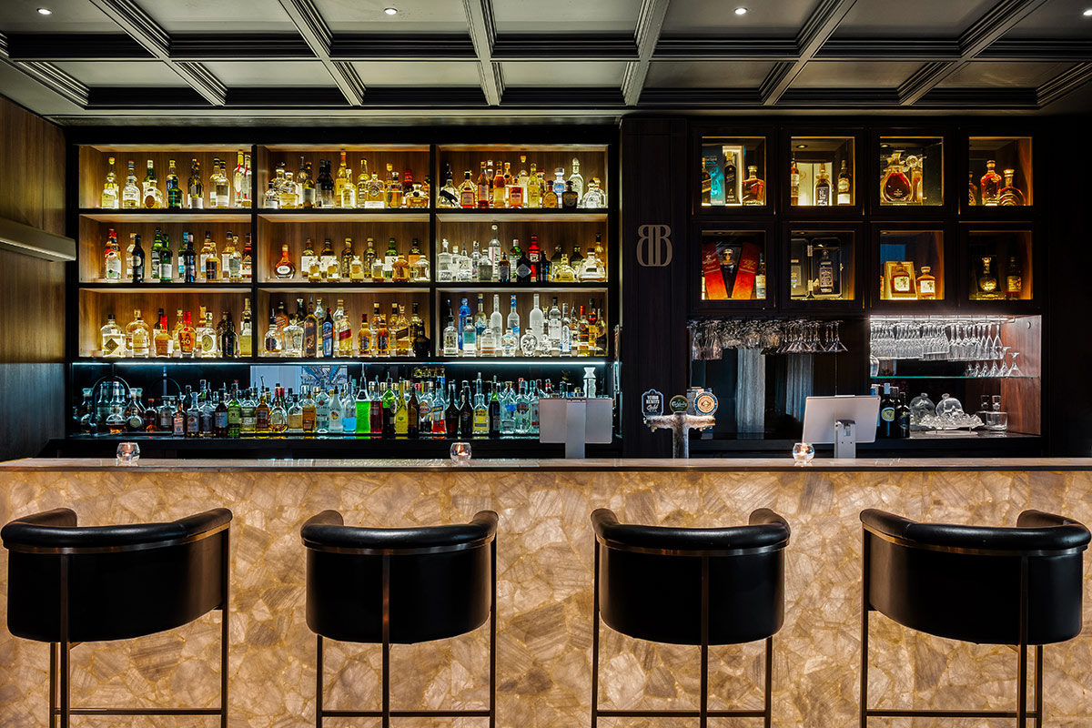 Backlit Bar at Bar Bina Le Montage