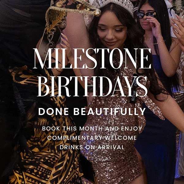 Milestone Birthdays Offer - complimentary welcome drinks