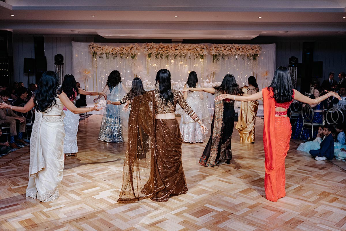 Dancers at Large Cultural Wedding at Le Montage