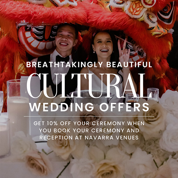 Cultural wedding offer 10% off ceremony