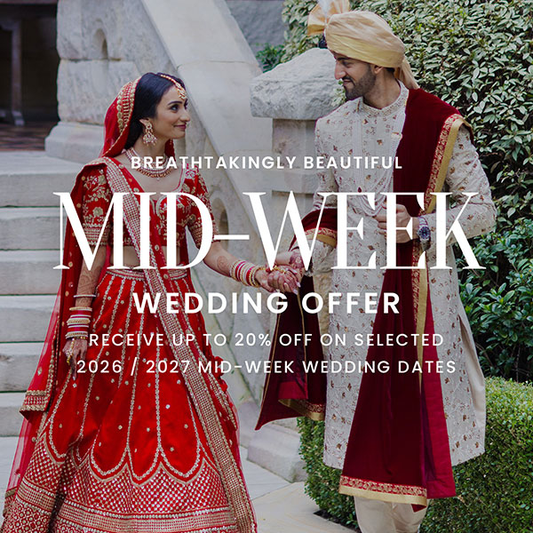 Breathtakingly Beautiful Mid-week Wedding Offer - up to 20% off selected dates
