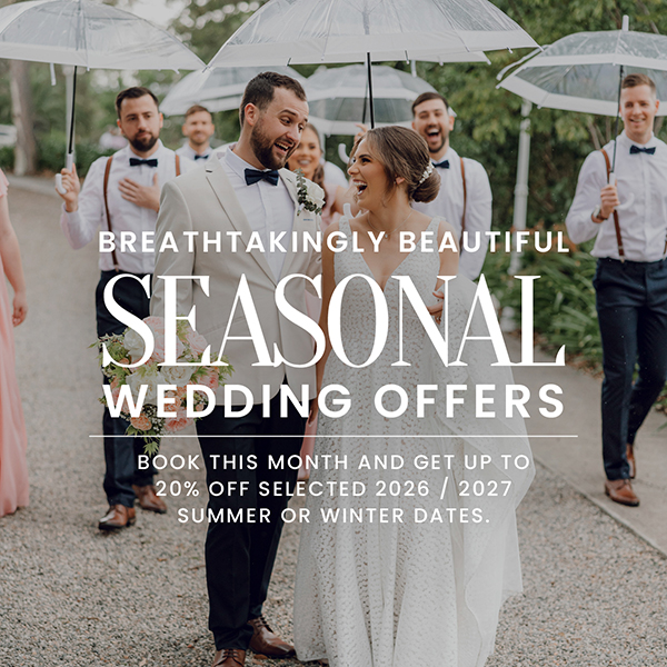 Seasonal Wedding offer 20% off selected dates
