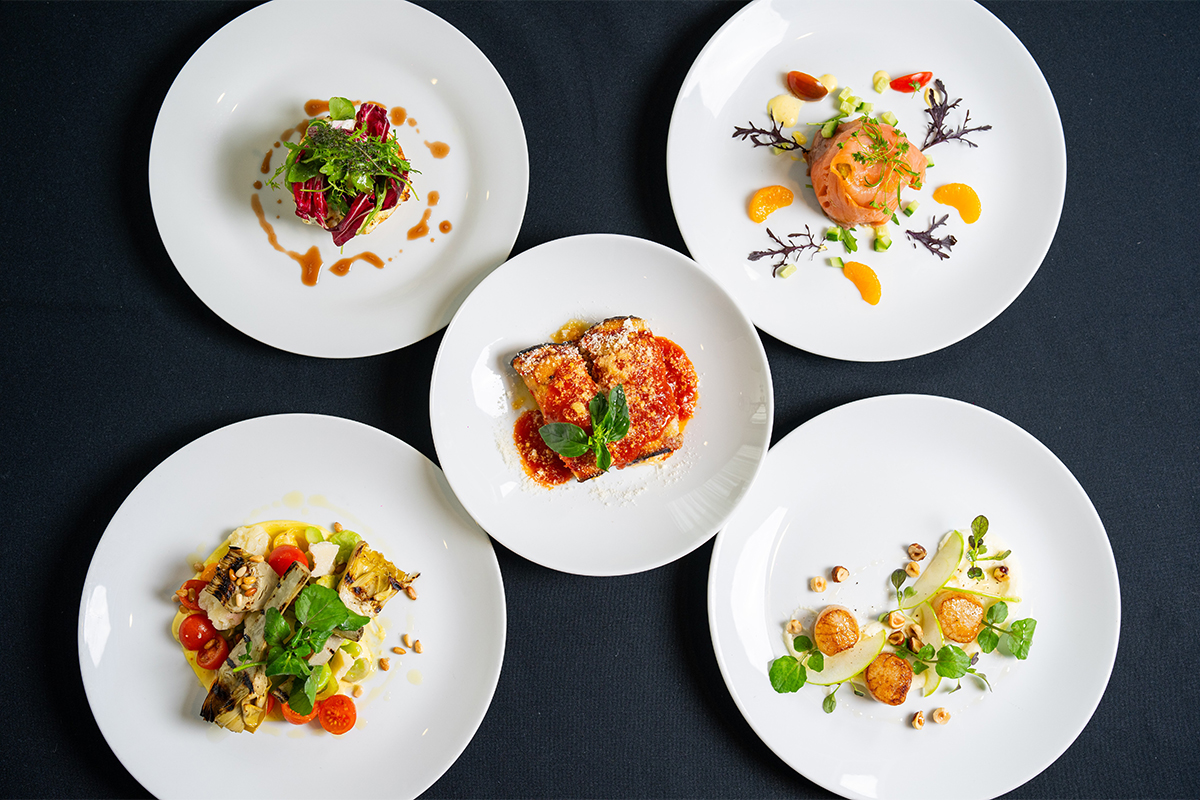 artistically plated dished