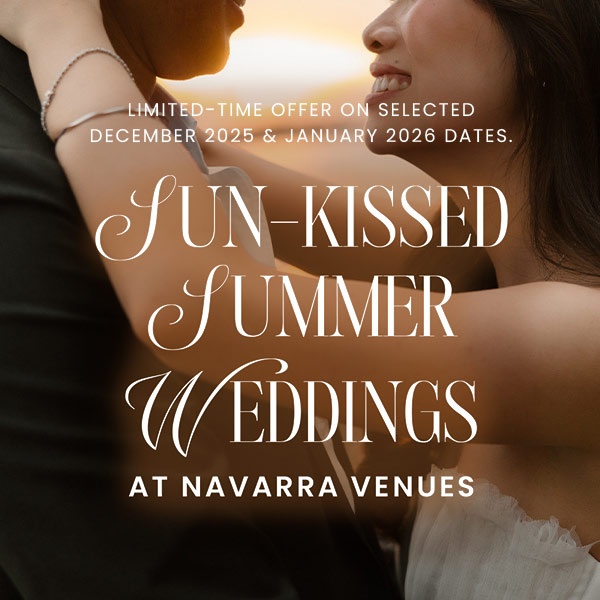 Summer Weddings at Navarra Venues limited time offer