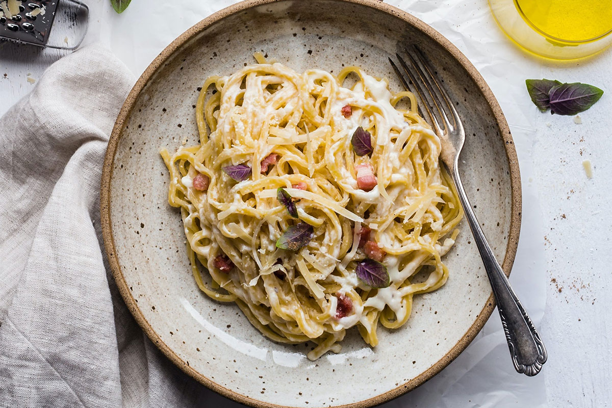 Blog Header Chef Chris’ Famous Mezze Maniche alla Carbonara